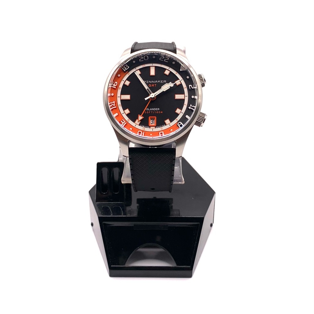 Spinnaker Bradner GMT Automatic Watch w/ Black and Orange Dial *Limited Edition*